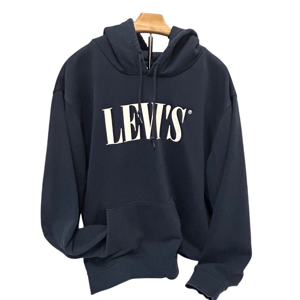 Vintage Levi's Mens XXL Dark Blue Hoodie